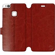 Flip case for Huawei P9 Lite in Brown&Gray with grey interior - Phone Cover