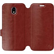 Flip case for Samsung Galaxy J3 2017 in Brown&Gray with grey interior - Phone Cover