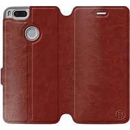 Flip case for Xiaomi Mi A1 in Brown&Gray with grey interior - Phone Cover