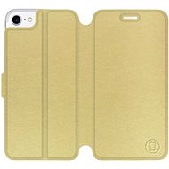Flip case for Apple iPhone 8 in Gold&Gray with grey interior - Phone Cover