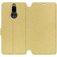 Flip case for Huawei Mate 10 Lite in Gold&Gray with grey interior - Phone Cover