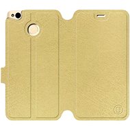Flip case for Xiaomi Redmi 4X in Gold&Gray with grey interior - Phone Cover
