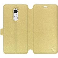 Flip case for Xiaomi Redmi Note 4 Global in Gold&Gray with grey interior - Phone Cover