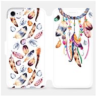 Flip case for Apple iPhone 7 - M003S Trap and colourful feathers - Phone Cover