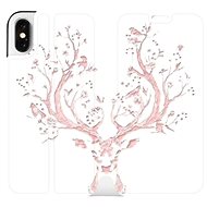 Flip mobile phone case Apple iPhone X - M007S Pink Deer - Phone Cover