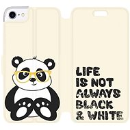 Flip case for Apple iPhone 8 - M041S Panda - life is not always black and white - Phone Cover