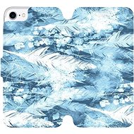 Flip mobile case Apple iPhone 7 - M058S Light blue horizontal feathers - Phone Cover