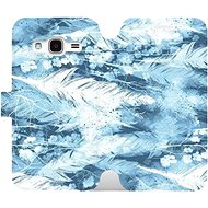 Flip mobile phone case Samsung Galaxy J3 2016 - M058S Light blue horizontal feathers - Phone Cover