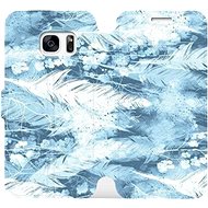 Flip case for Samsung Galaxy S7 - M058S Light blue horizontal feathers - Phone Cover