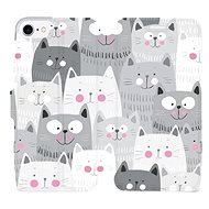 Flip mobile case for Apple iPhone 7 - M099P Cats - Phone Cover