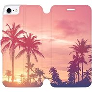 Flip mobile case for Apple iPhone 7 - M134P Palms and pink sky - Phone Cover
