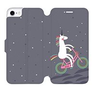 Flip case for Apple iPhone 7 - V024P Unicorn on a bike - Phone Cover