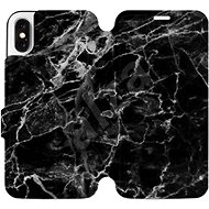 Flip case for Apple iPhone X - V056P Black Marble - Phone Cover