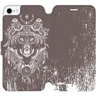 Flip case for Apple iPhone 7 - V064P Wolf and dream catcher - Phone Cover