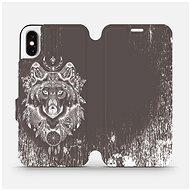 Flip case for Apple iPhone X - V064P Wolf and dream catcher - Phone Cover