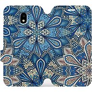 Flip case for mobile Samsung Galaxy J3 2017 - V108P Blue mandala flowers - Phone Cover