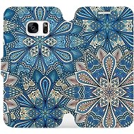 Flip case for Samsung Galaxy S7 - V108P Blue mandala flowers - Phone Cover