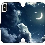 Flip case for Apple iPhone X - V145P Night sky with moon - Phone Cover