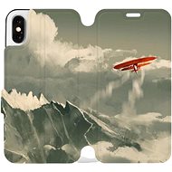 Flip case for Apple iPhone X - MA03P Orange plane in the mountains - Phone Cover