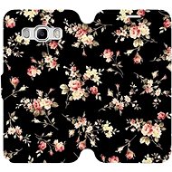 Flip case for Samsung Galaxy J5 2016 - VD02S Flowers on black - Phone Cover