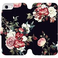 Flip mobile case for Apple iPhone 7 - VD11P Rose on black - Phone Cover