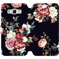 Flip mobile phone case Samsung Galaxy J5 2016 - VD11P Rose on black - Phone Cover