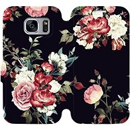Flip case for Samsung Galaxy S7 Edge - VD11P Rose on black - Phone Cover