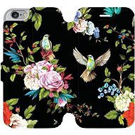 Flipové puzdro na mobil Apple iPhone 6/iPhone 6s – VD09S Vtáky a kvety - Kryt na mobil