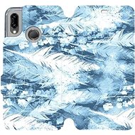 Flip mobile phone case Huawei P20 Lite - M058S Light blue horizontal feathers - Phone Cover