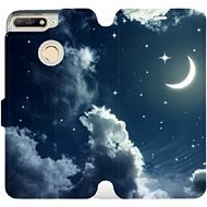 Flip mobile phone case Huawei Y6 Prime 2018 - V145P Night sky with moon - Phone Cover