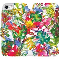 Flip case for Apple iPhone 8 - MG07S Multicoloured flowers and leaves - Phone Cover