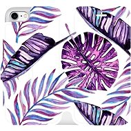 Flip case for Apple iPhone 7 - MG12S Large purple leaves - Phone Cover