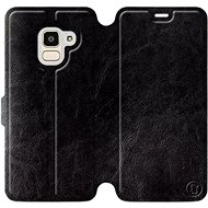 Flip case for Samsung Galaxy J6 2018 in Black&Gray with grey interior - Phone Cover