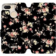 Flip case for Xiaomi Redmi 6 - VD02S Flowers on black - Phone Cover