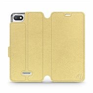 Flip case for Xiaomi Redmi 6A in Gold&Gray with grey interior - Phone Cover