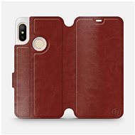 Flip case for Xiaomi Mi A2 Lite in Brown&Gray with grey interior - Phone Cover