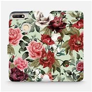 Flip case for Honor 7A - MD06P Roses and flowers on light green background - Phone Cover