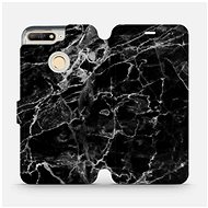 Flip case for Honor 7A - V056P Black marble - Phone Cover