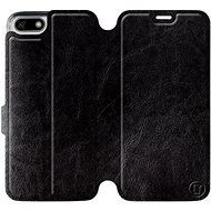 Flip case for Honor 7S in Black&Gray with grey interior - Phone Cover