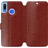 Flip case for Huawei Nova 3 in Brown&Gray with grey interior - Phone Cover