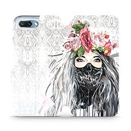 Flip case for Honor 10 - MF12P Lady with flowers and mask - Phone Cover