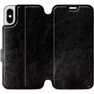 Flip case for Apple iPhone XS in Black&Gray with grey interior - Phone Cover