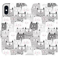 Flip mobile case for Apple iPhone XS - M099P Cats - Phone Cover