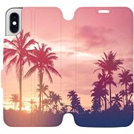 Flip mobile case for Apple iPhone XS - M134P Palms and pink sky - Phone Cover