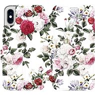 Flip mobile case for Apple iPhone XS - MD01S Rose on white - Phone Cover
