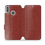 Flip case for Honor 8X in Brown&Gray with grey interior - Phone Cover
