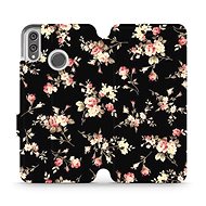Flip case for Honor 8X - VD02S Flowers on black - Phone Cover