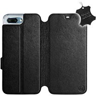 Flip case for Honor 10 - Black - Leather - Black Leather - Phone Cover