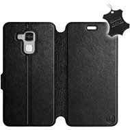 Flip case for Honor 7 Lite - Black - Leather - Black Leather - Phone Cover