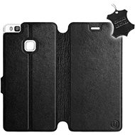 Flip mobile phone case Huawei P9 Lite - Black - Leather - Black Leather - Phone Cover